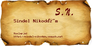 Sindel Nikodém névjegykártya